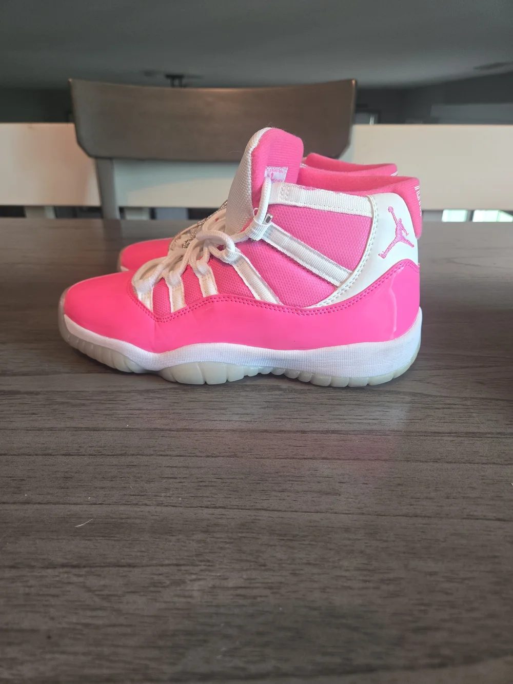 Nike Air Jordan Retro Pink & White  High-Top Sneakers